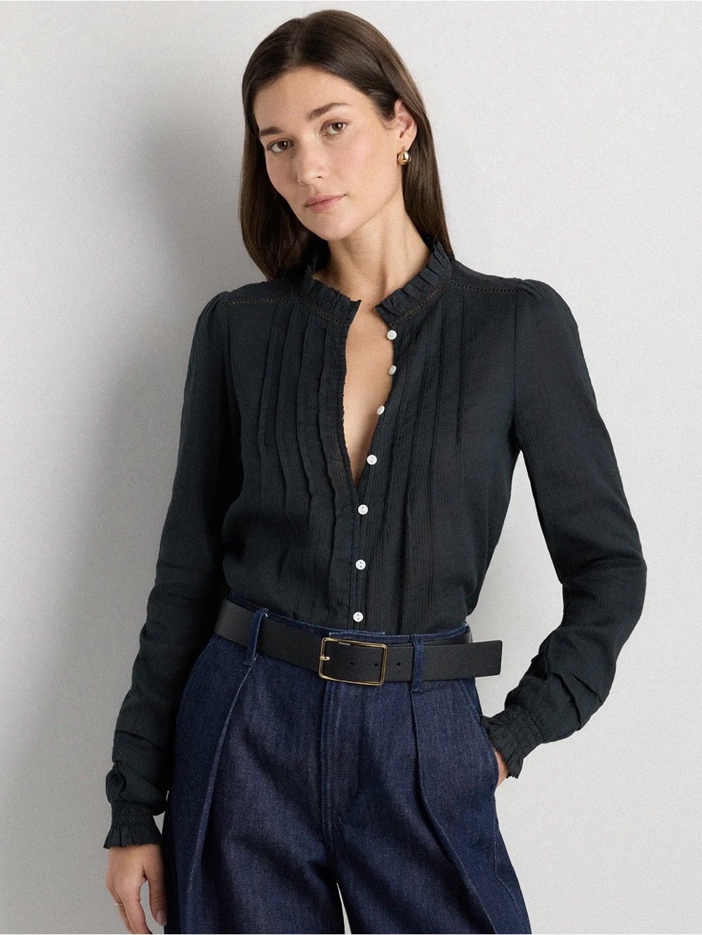 Quince Women's 100% Cotton Button-Down Shirt